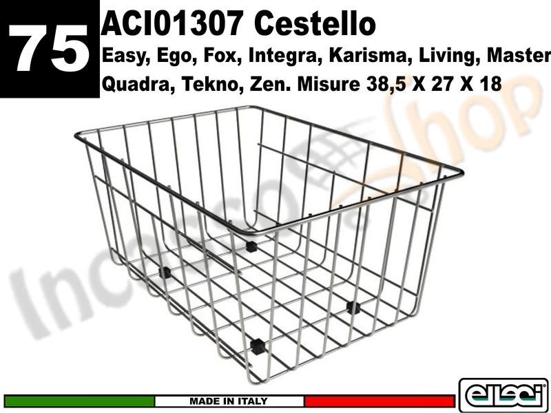 Accessorio 75 ACI01307 Cestello Universale Acciaio Inox 38,5X27X18