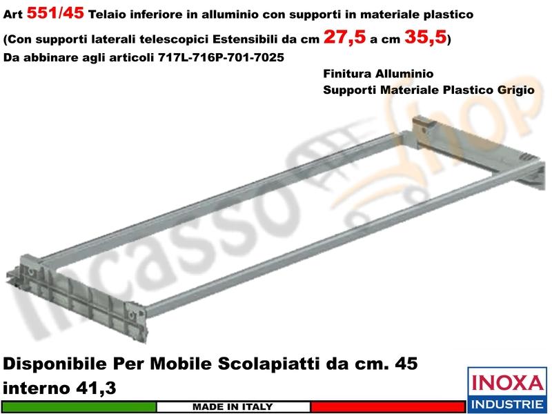Kit Telaio 45 Inferiore Alluminio 551/45GXP Scolapiatti 701/702