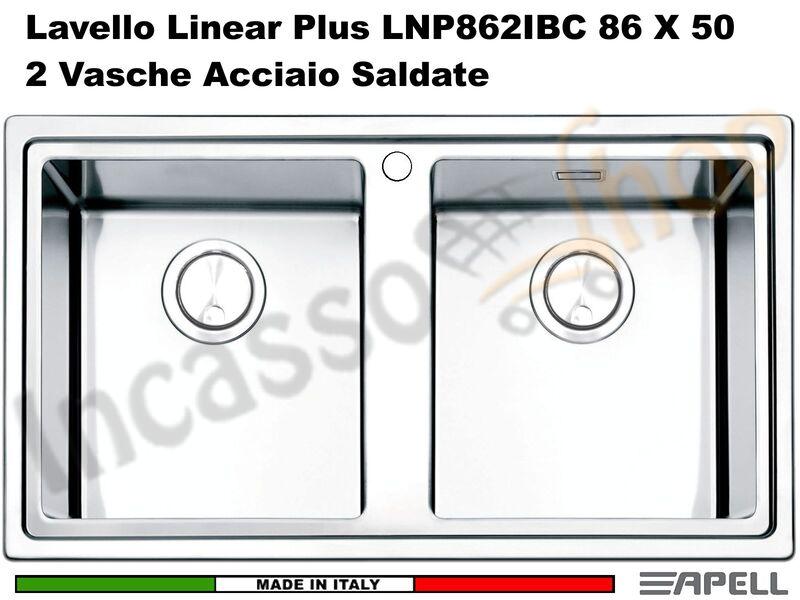 Lavello Linear Plus cm. 86x50 2 Vasche
