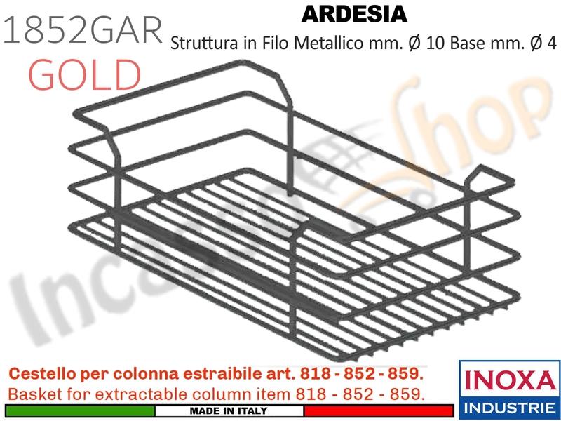 Cesto GOLD 1852G/AR Colonna 818-852-859 Larghezza Da 15-20-30-40-45-50-60 Ardesia